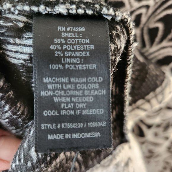 Black and White Cap Sleeves Bodycon Dress Embroidery Pattern Ladies Size 4 - Picture 5 of 7